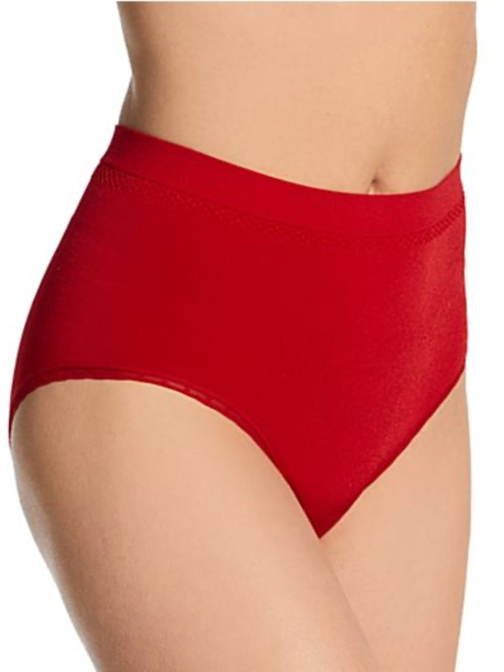 NEW Wacoal B-Smooth Pretty Full Coverage Brief Stretchy Lace Leg 875374 Cherry